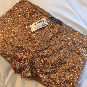 Gold Sequin Shorts